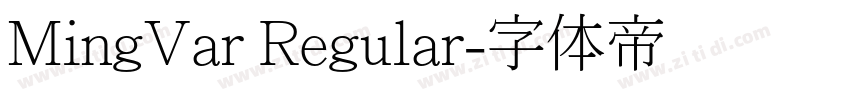 MingVar Regular字体转换